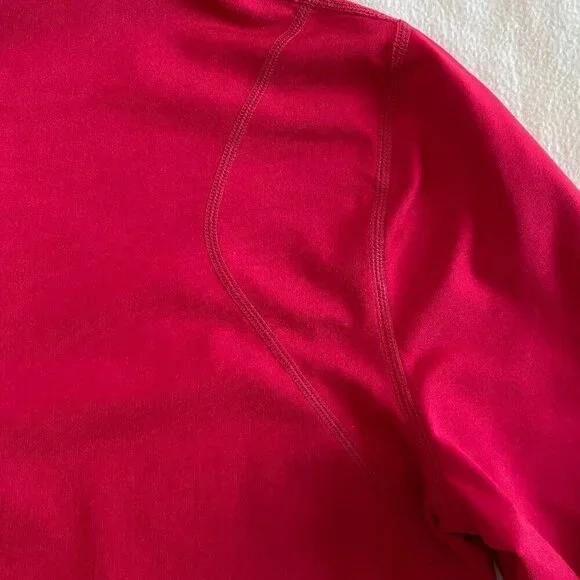 Lole funnel neck half zip top Women's Medium pink athleisure stretch workout - Picture 6 of 7